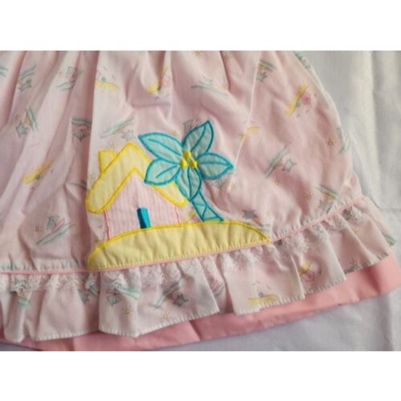 Vintage Mayfair Dress Girls sz 24 Months Easter Spring Nautical Boats Palm Tree - Picture 4 of 10